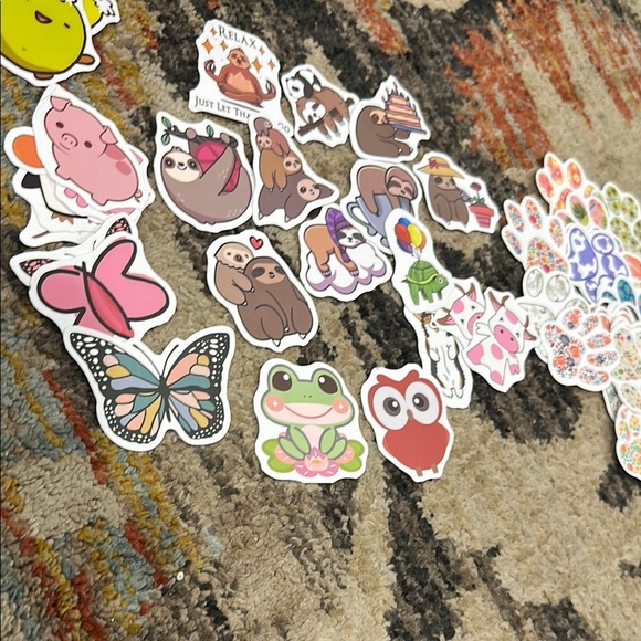 Colorful Animals Paws & Nature Stickers Set of 50 stickers - Picture 5 of 5